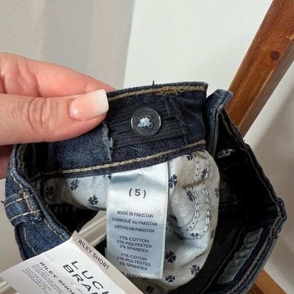 Little girls Lucky Brand Riley denim shorts - Picture 5 of 6